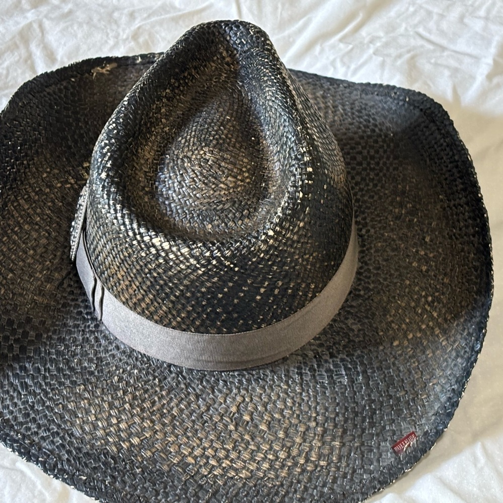 Brown Woven Cowboy Hat with Decorative Band. Bullnose brand made in USA - Picture 8 of 9